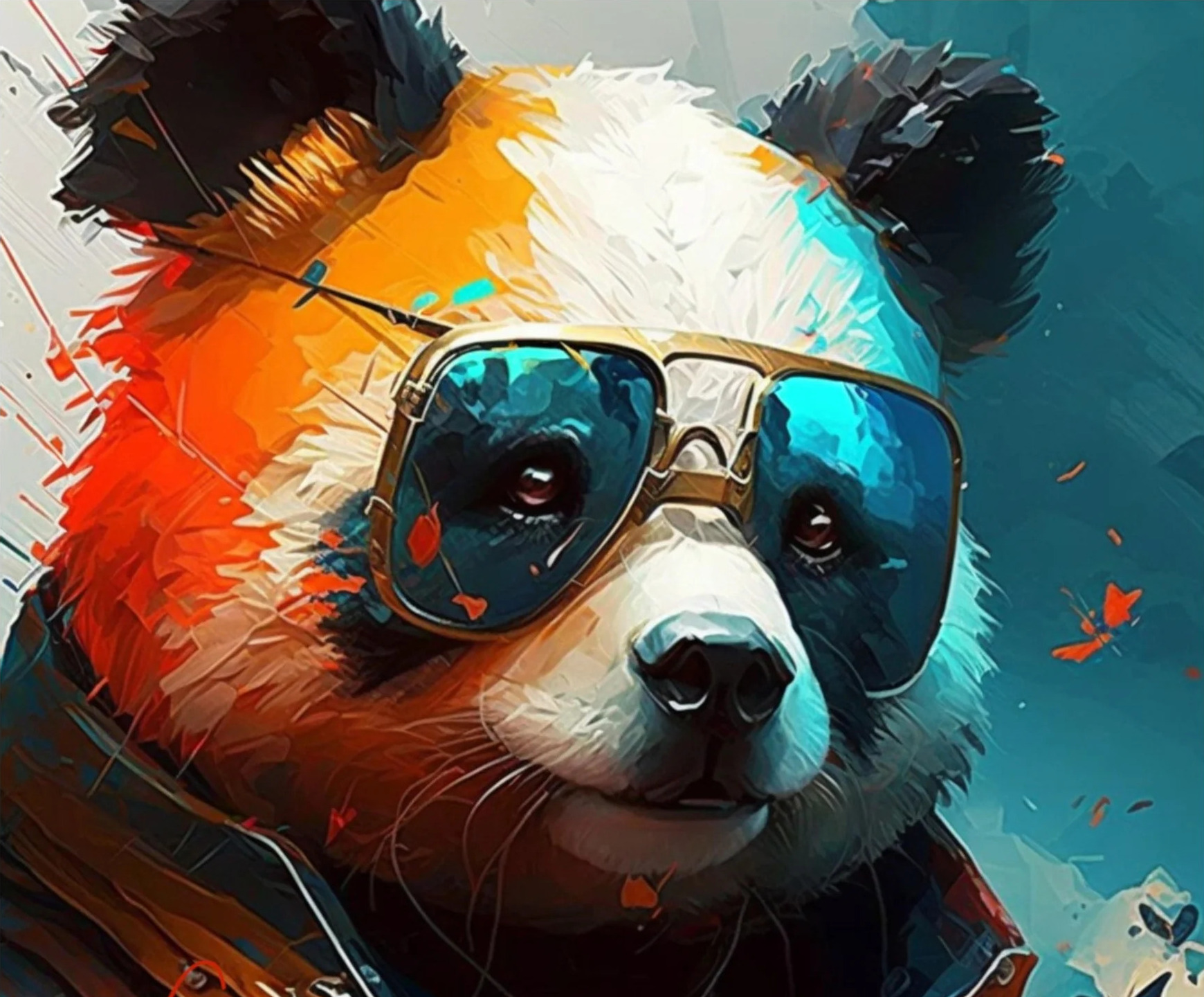 Panda mit Sonnenbrille